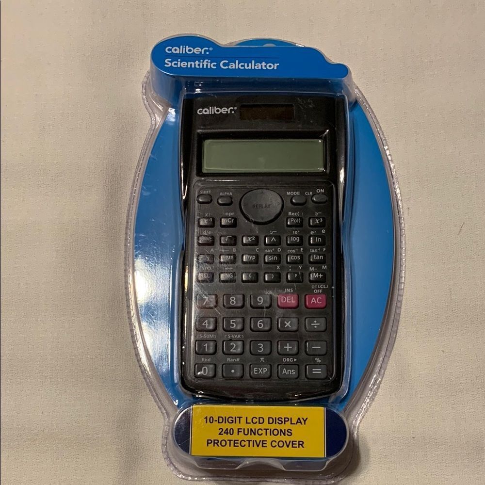 Black Scientific Calculator with LCD Display and Advanced Functions